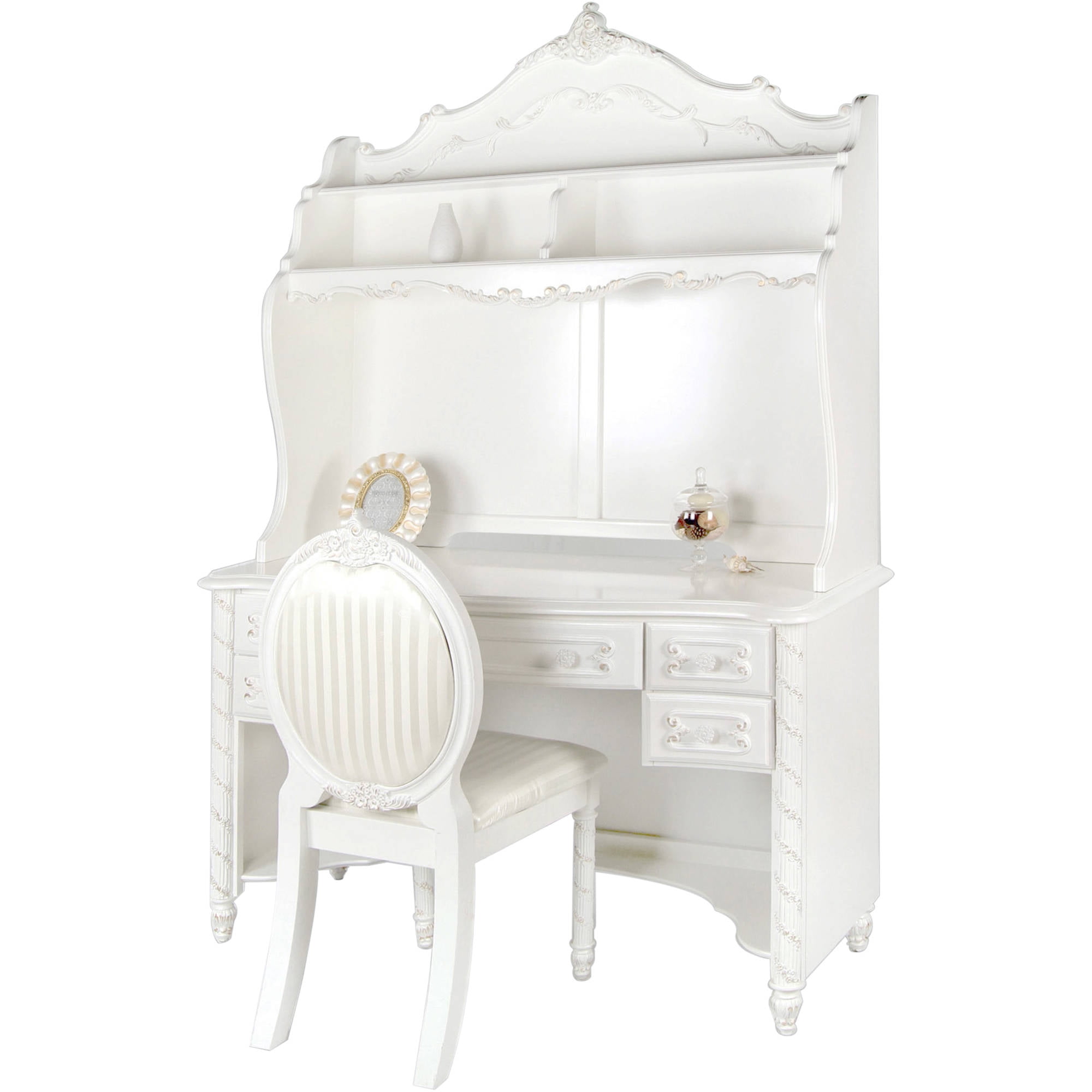 Alexandra 3 Piece Youth Desk Set In Pearl White