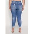 thumbnail image 5 of Women's Plus Size WAX High Waist Ripped Skinny Jeans, 5 of 5