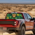 thumbnail image 3 of SEANATIVE Truck Rear Window Decal 66.9" x 22.4" Easy to Install Car Decor St. Patrick's Day Graphic Decal for Pickup Truck SUV Back Window, Cartoon Highland Cow Shamrock Green, 3 of 7