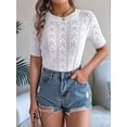 thumbnail image 4 of Blusa de Punto Acanalado con Cuello en V y Corta para Mujer S, 4 of 10