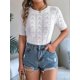 thumbnail image 4 of Blusa de Punto Acanalado con Cuello en V y Corta para Mujer S, 4 of 10