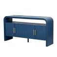 thumbnail image 4 of EUROCO 59.8" Long Console Table,Modern Entryway Table with 4 Cabinets,Open Storage Shelf and 4 Doors,Accent Table Behind Couch Table for Living Room/Entryway/Foyer/Hallway,Navy Blue, 4 of 8