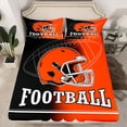 thumbnail image 2 of jejeloiu Football Sports Queen Sheet Sets,Rugby Ball Games Bed Set For Boys Teens 4pcs, 2 of 7
