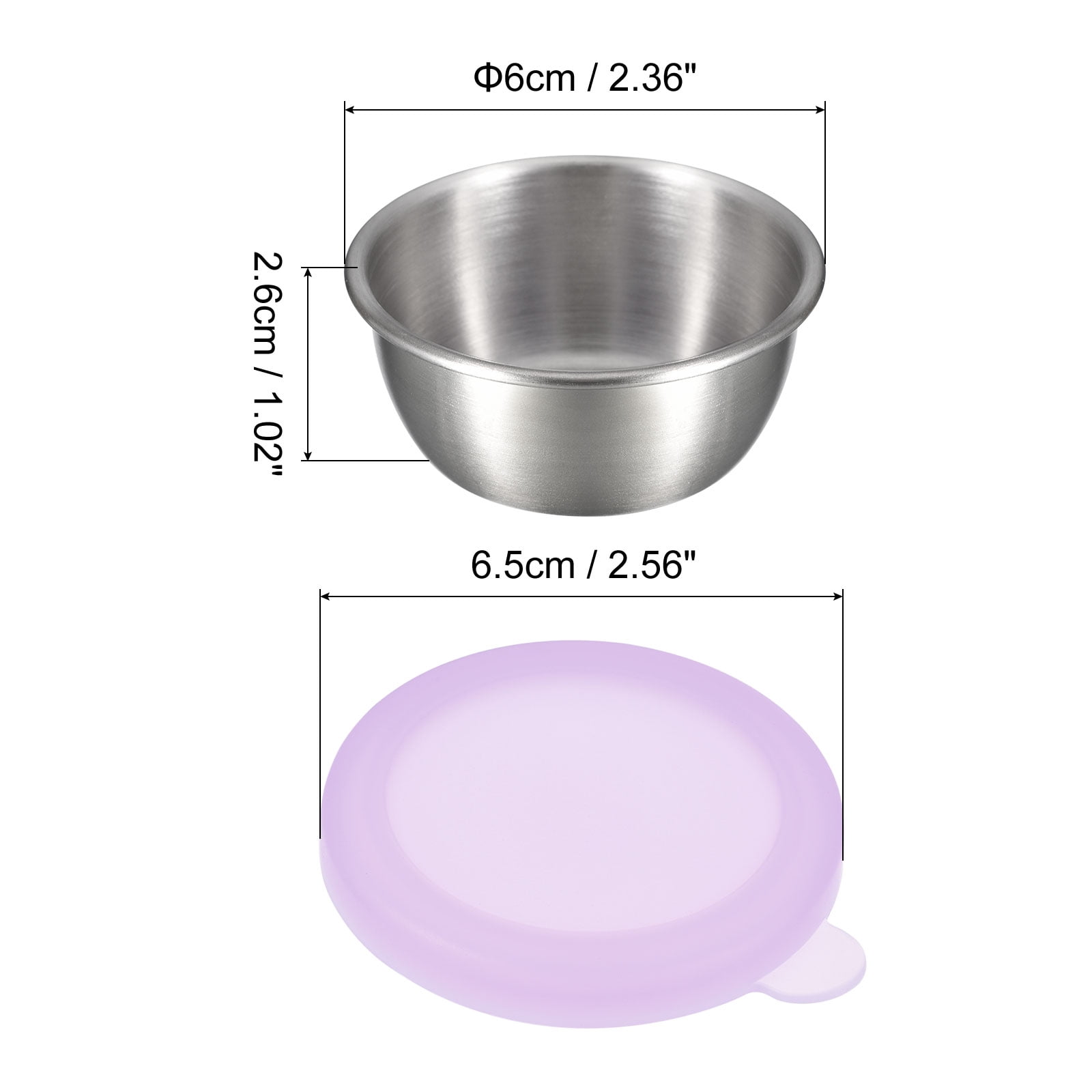 Unique Bargains Stainless Steel Salad Dressing Containers Set with Lids Leakproof Purple