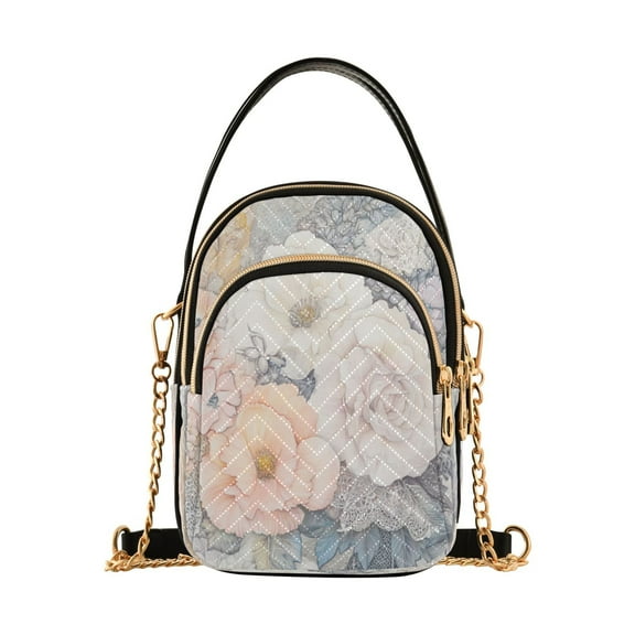 DIXRUYEE Cross Body Fashion Shoulder Waist Purse Bags Delicate Floral Harmony Pocket Handbags
