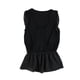 thumbnail image 2 of bar III Blusa de punto con ribete de volantes para mujer, negro, XS, 2 of 2