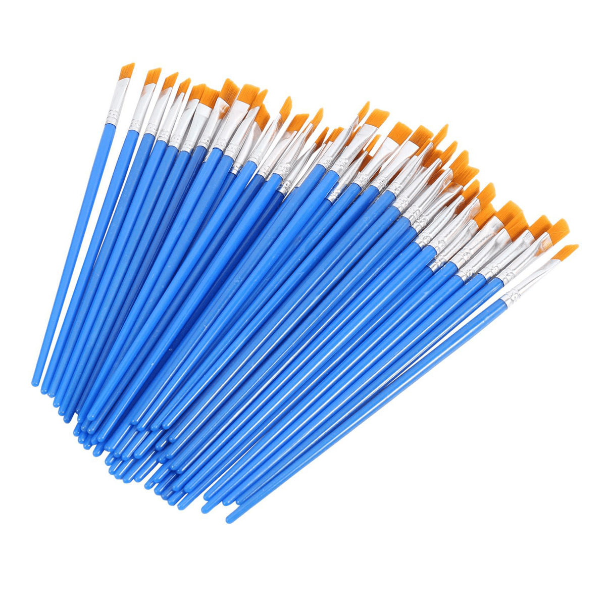 Paint Brushes Set 400 Pcs Kids Nylon Flat Hair Small Oil Watercolor Artist Painting Kits Bulk for Children