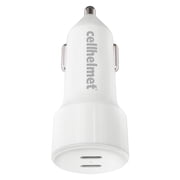 cellhelmet CAR-PD-20W-C-C 20-Watt Dual-Port USB-C Power Delivery Car Charger