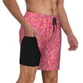 thumbnail image 2 of Honeii Colorful Sprinkles Donuts Print Men's Swim Shorts,Mens Swim Trunks,Breathable Mesh Beach Shorts for Swimming,Surfing, and Beach Activities-X-Large, 2 of 6
