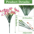thumbnail image 2 of 20 Bundles Artificial Flowers Fake Outdoor Plants (Yellow), 2 of 5