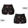 thumbnail image 5 of Picia Heart and Stars Printed Workout Shorts for Women Seamless Scrunch Butt Lifting High Waisted Yoga Gym Booty Running Moisture-wicking Short Pants-, 5 of 9
