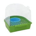 thumbnail image 1 of Comedero para pájaros, bañera colgante para pájaros, caja de ducha, baño/cuenco/casa resistente, accesorios para periquitos, loros y agapornis. Verde claro, 1 of 10