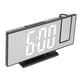 thumbnail image 5 of Reloj despertador digital con proyección, carga USB, atenuación automática, pantalla LED de espejo, reloj electrónico para dormitorio, carcasa negra, luz blanca., 5 of 14