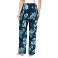 thumbnail image 3 of Xecao Ink Rose Women's Straight Lounge Pajama Pants: The Epitome of Relaxed Sleepwear, 3 of 9