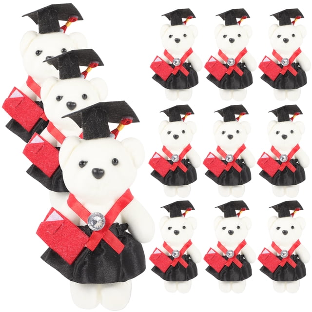 KAKOWELY 12 osos de peluche para graduación, regalos, ramos, embalajes, decoraciones de osos de graduación