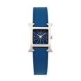 thumbnail image 1 of Pre-Owned Hermes Women's H Watch 21mm X 30mm Blue leather Wristwatch, 1 of 6