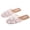 White, variant on Embroidered Flower Linen Slippers for Women Closed Toe House Shoes Breathable Woven Floral Non-Slip Indoor Outdoor Slide, White, 38
