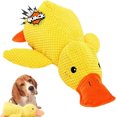 thumbnail image 1 of Juguetes para perros de 17,7 pulgadas, el pato calmante amarillo, juguete de peluche para perros, masticadores agresivos, almohadas de peluche para perros Quack Otter, juguetes interactivos de patos, 1 of 7