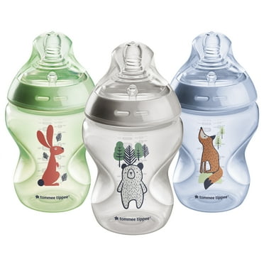 Tommee Tippee Natural Start Anti-Colic Baby Bottle, 9oz, Slow-Flow Breast-like Nipple for a Natural Latch,  Self-Sterilizing, Pack of 3