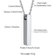 thumbnail image 4 of FindChic Urn Necklaces for Ashes Women Vertical Bar Pendant Necklace Stainless Steel Waterproof Cremation Urn Jewelry with Funnel Birthday Mothers Day Gifts for Mom Her Wife, 4 of 7