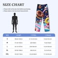 thumbnail image 3 of Yiaed Space Colorful Donut Print Men's Lounge Pants, Loose PJ Bottoms, Long Pajama Pants for Men-Small, 3 of 5