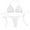 White, variant on Susanny Women Triangle Bikini Sets String Halter Bathing Suits Sexy Two Piece Swimsuits Tie Side Bottom White M