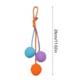thumbnail image 3 of Juguete colgante para gatos con bola de cuerda de algodón, juguete para mascotas que alivia el aburrimiento y la dentición, juguete interactivo para gatos de interior, 28 cm, multicolor, 3 of 6