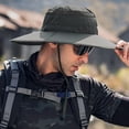 thumbnail image 5 of Sombrero de pescador con protección solar de verano de 60 cm de circunferencia, para hombre, para exteriores, impermeable y transpirable, 5 of 5