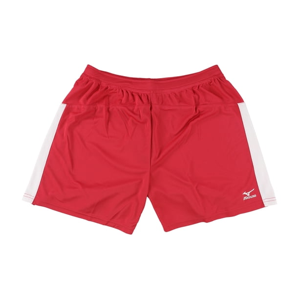 Mizuno Womens DryLite Volleyball Athletic Workout Shorts redwhite L