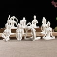 thumbnail image 3 of Figura de yoga Kinzd hecha a mano de cerámica de superficie lisa, decoración de meditación, estatua de postura de yoga para sala de estar, 3 of 8