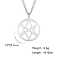 thumbnail image 2 of TEAMER Stainless Steel 6 Pointed Star Pendant Necklace Magic Hexagram Spiritual Amulet Symbol Necklace Jewelry for Men, 2 of 4