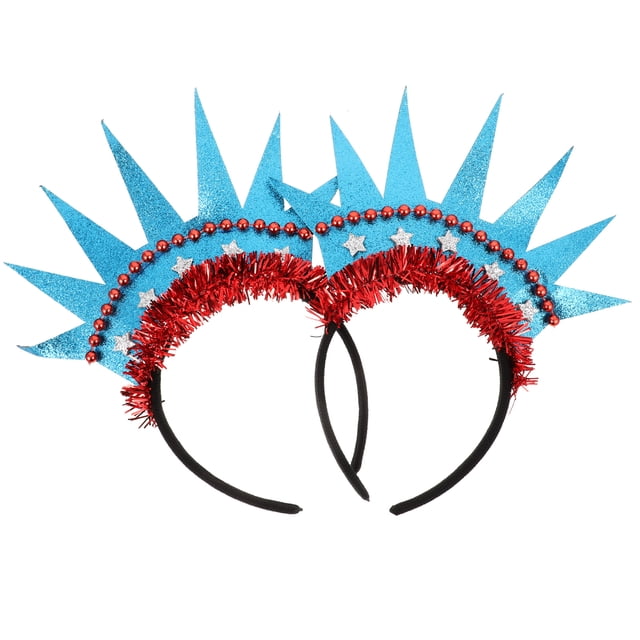 2 piezas de tocado de estatua de corona, accesorios creativos para el cabello, accesorios para el cabello de fiesta para el Día de la Independencia
