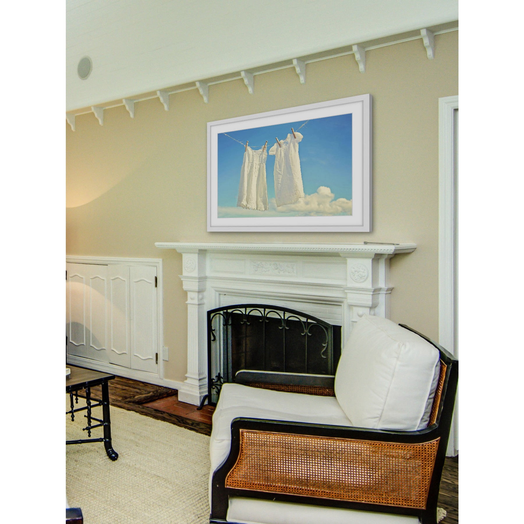 Marmont Hill "Hanging Whites" by Sylvia Cook Framed Painting Print