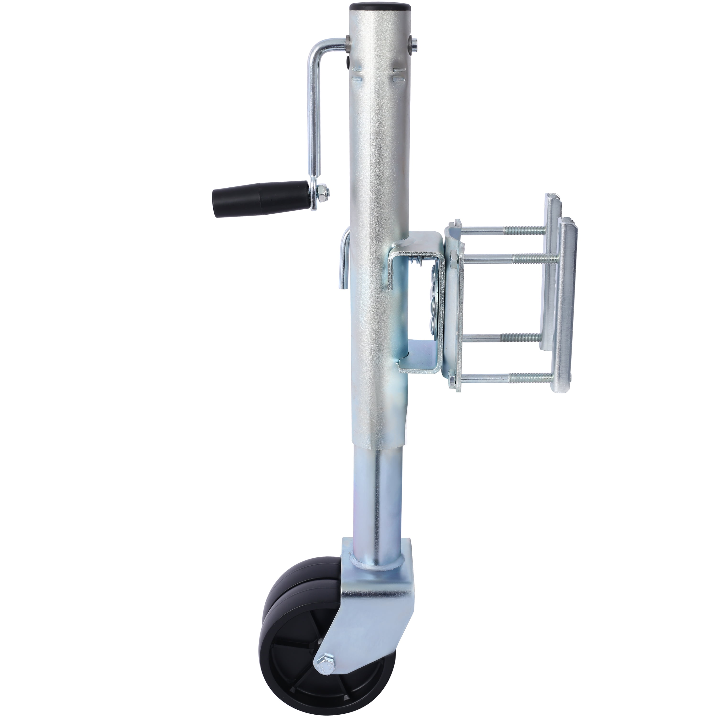 1500lbs Trailer Jack with Double Wheel, Adjustable 12" Lift Travel, Boat On for Boat RV Utility, Swivel Tongue Towing Dual Wheel
