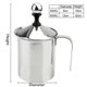 thumbnail image 2 of Manual Milk Frother Stainless Steel Double Mesh 400/800ML Coffee Creamer for Thick Foam, Latte, Hot Chocolate, 2 of 5