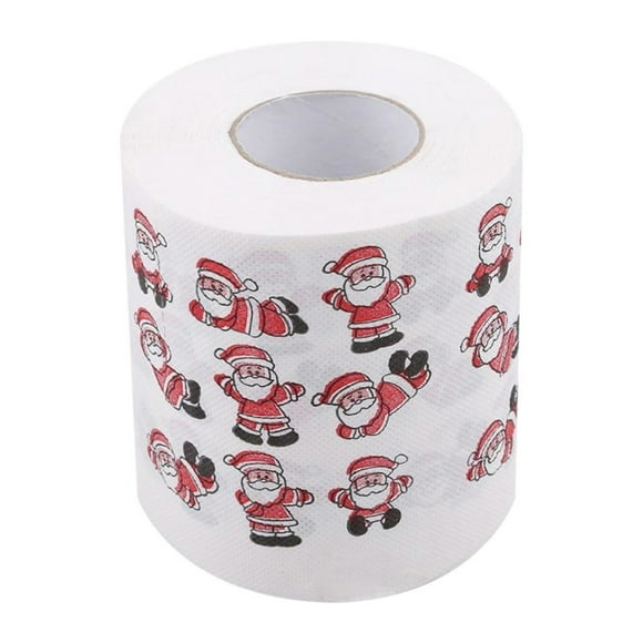 Christmas Printing Roll Toilet Roll Wood Pulp Household 2-ply Toilet Paper Sanitary Napkin