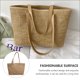 thumbnail image 4 of Bolsa de paja de verano 1pc Bolsa de hombro tejida de gran capacidad Bolsa de asas bonita para las mujeres, 4 of 5
