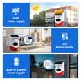 thumbnail image 4 of FlyFlise Wireless RF433 Outdoor Solar Light Annunciator Infrared 120dB Sound Alarm Apparatus 110° Adjustable Angle with USB Cable and Rotating Bracket, 4 of 8