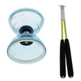 thumbnail image 1 of Juguetes de Luces de triple rodamiento Sunnimix Diabolo con palos y cuerda 13cm Azul, 1 of 7