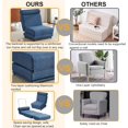 thumbnail image 4 of Tabaray Folding Sofa Bed, 4 in 1 Sleeper Chair, Portable Futon Sofa with Pillow, Foldable Single Sofa Bed for Living Room, Dorm, Guest Use, Home Office, Apartment, Game Room, Blue, 4 of 7