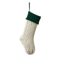thumbnail image 2 of LanSuare 14Inches Large Christmas Stockings, Soft Plush Multicolour Cuff White Stockings, Xmas Knitted Stockings for Family Holiday Decorations, Christmas Decoration, 2 of 4