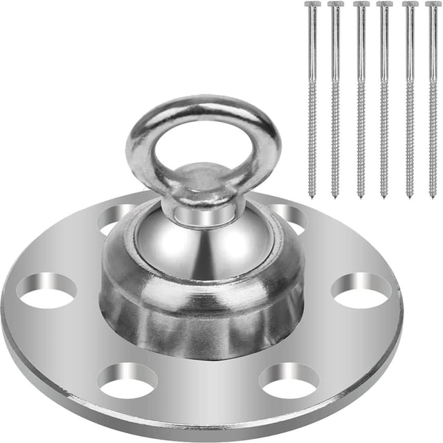 Muyoka Estaca giratoria 360 para amarrar perros a prueba de 贸xido, ancla para perros de acero inoxidable resistente, estaca para amarrar perros al aire libre, 150 libras de fuerza de tracci贸n para jar