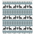 thumbnail image 3 of Ambesonne Nordic Shower Curtain, Zigzag Reindeer and Snow, 69"Wx84"L, Black White Sky Blue, 3 of 3