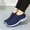 thumbnail image 2 of YLYL Womens Walking Shoes with Arch Support Non Slip Work Shoes Quilted Slip on Sock Sneakers, 2 of 9