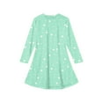 thumbnail image 3 of Drmagiyhm Girls Long Sleeve Skater Dress Size 10-12 Party Polka Point Crew Neck Dress Twirly Chiffon a Line Dress Fall Cute Outfit Mint Green 12-14 Years, 3 of 5