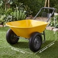thumbnail image 5 of Danolapsi Garden Wheelbarrow Cart with Dual Wheels and Built-in Stand, Heavy-Duty Utility Cart for Home, Yard, and Garden, 5 of 6
