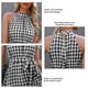 thumbnail image 1 of Vestido Corto A Cuadros, Vestido A Cuadros Sin Mangas Con Cuello Halter, Lavado A Máquina De Una Pieza Con Cinturón Para Viajes, Vacaciones, Playa ANGGREK  No, 1 of 6