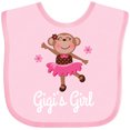 thumbnail image 3 of Inktastic Gigis Girl Ballerina Monkey Girls Baby Bib, 3 of 4