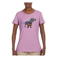 thumbnail image 2 of Colorful Dachshund Is My Spirit Animal Lover Womens Graphic T-Shirt, Light Pink, 2XL, 2 of 3