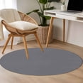 thumbnail image 5 of Grey Pure Color Round Area Rugs Collection 3.3', Aesthetics Contemporary Luxury Non Slip Indoor Circular Throw Runner Rug Floor Mat Carpet for Living Room Dining Table Bedroom Nursery, 5 of 9
